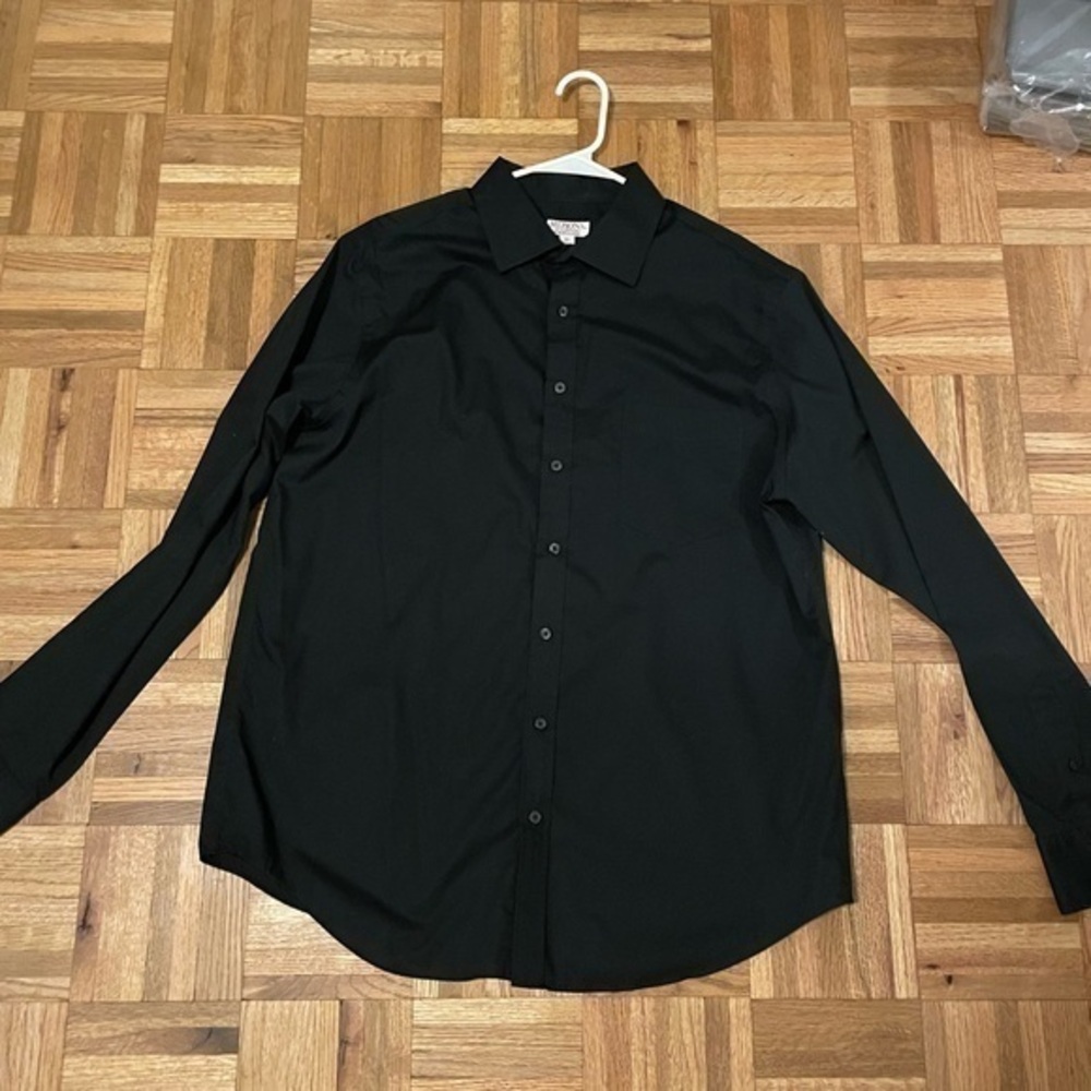 EUC Merona black button down shirt